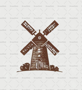 Rustikale Windmühle